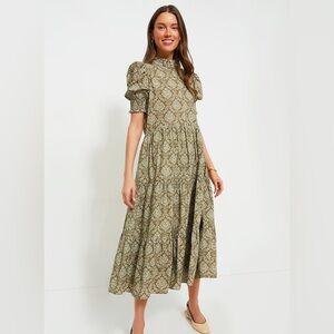 Tuckernuck Hyacinth House Moss Printed Bennett Maxi Dress